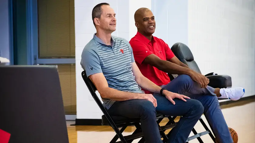 Chicago Bulls Front Office Executives Arturas Karnisovas and Marc Eversley