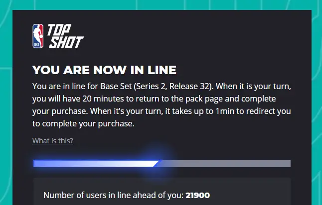 Waiting in the line for the Series 2 Base Pack Drop