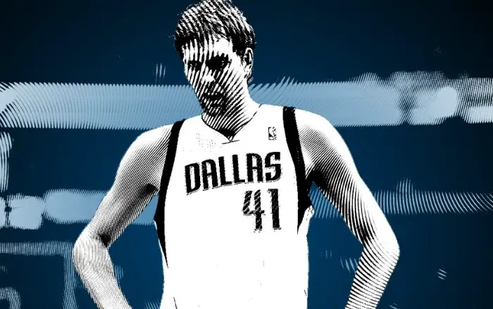 Dirk Nowitzki of the Dallas Mavericks