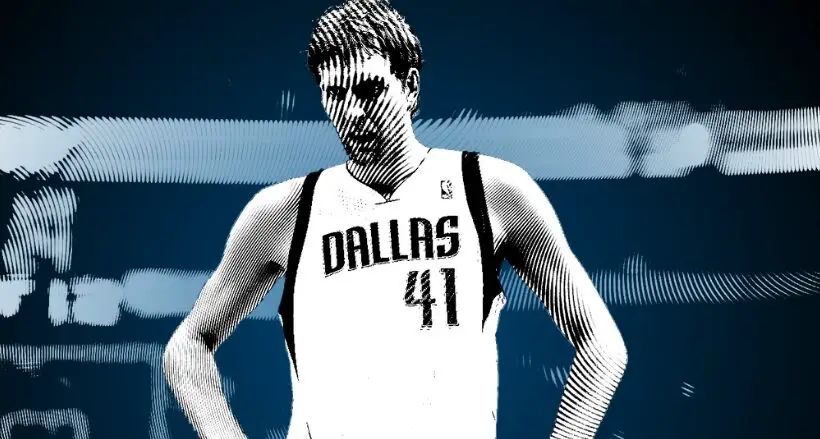 Dirk Nowitzki of the Dallas Mavericks