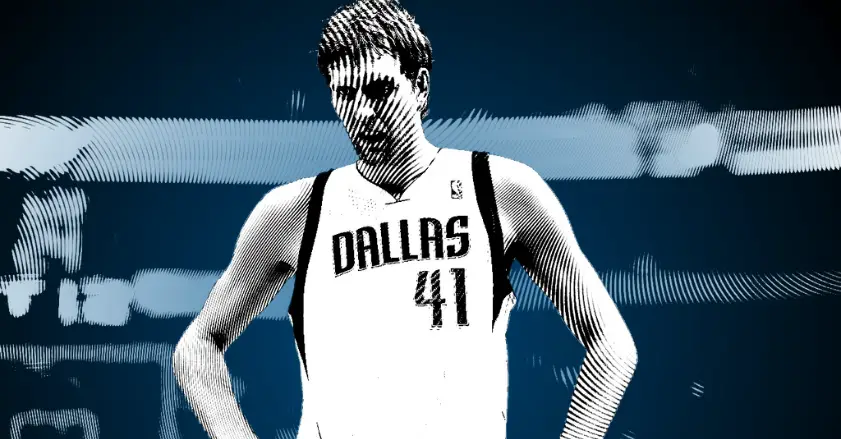 Dirk Nowitzki of the Dallas Mavericks